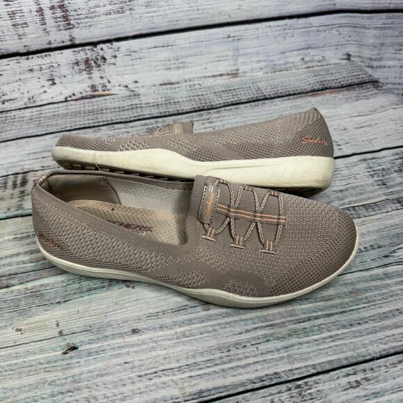 Skechers Newbury Air-Cooled Memory Foam Slip-On Shoes Taupe 9 - Picture 4 of 5